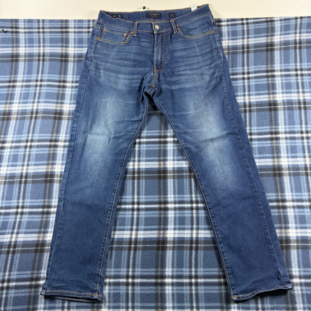 Lucky Brand 410 Athletic Slim Jeans Mens 32x30 Medium Wash Blue Denim Stretch